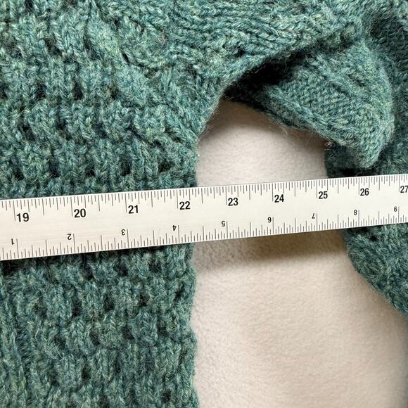 Vintage John Molloy Sweater Fits Large Green Donegal Ireland Fisherman Wool 90s - Picture 4 of 10